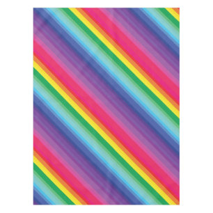 Mod Rainbow Colourful 1st Birthday Party Tablecloth