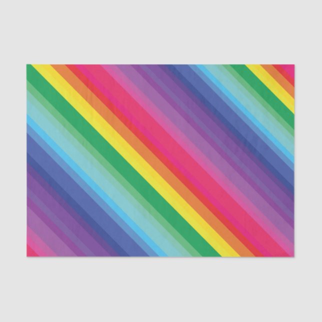 Mod Rainbow Colourful 1st Birthday Party Tissue Paper (Front)