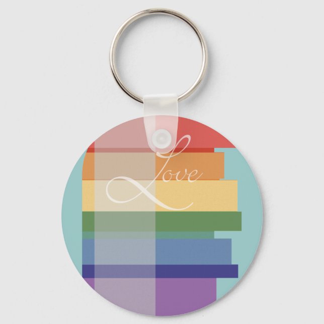 Mod Rainbow Love Key Ring (Front)