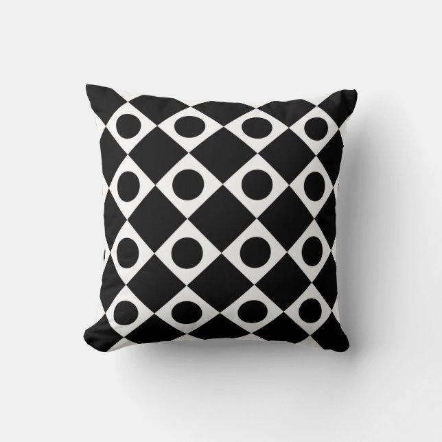 Mod Retro 60's Black Cushion (Front)