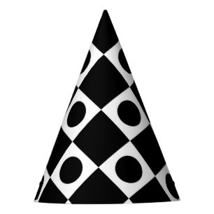 Mod Retro 60's Black Party Hat