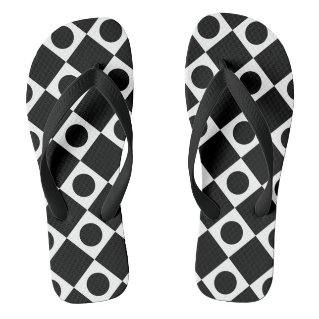 Mod Retro 60's Black Thongs (Footbed)