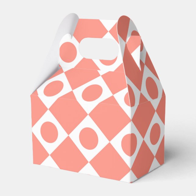 Mod Retro 60's Cantaloupe  Favour Box (Front Side)