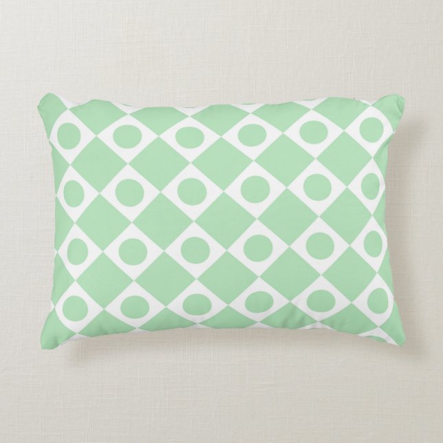Mod Retro 60's Mint Decorative Cushion (Front)