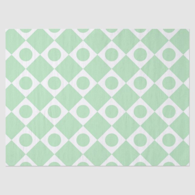 Mod Retro 60's Mint Tissue Paper (Front)