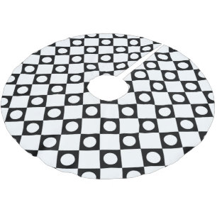 Mod Retro 60's White Brushed Polyester Tree Skirt