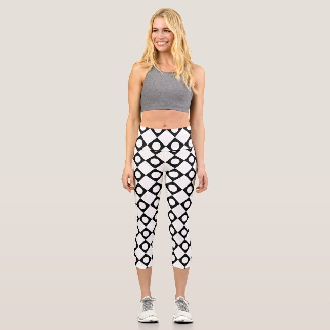 Mod Retro 60's White Capri Leggings (Front)
