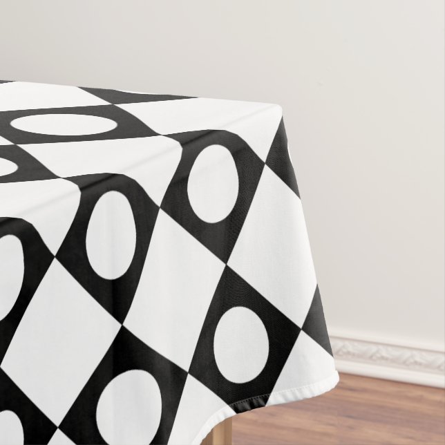 Mod Retro 60's White Tablecloth (In Situ)