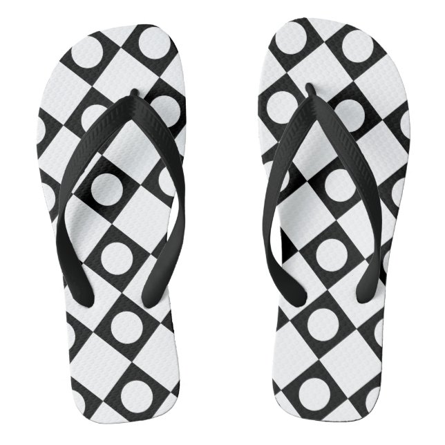 Mod Retro 60's White Thongs (Footbed)