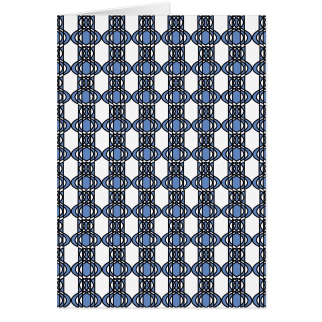 Mod Retro Blue Abstract Scarab Pattern (Front)