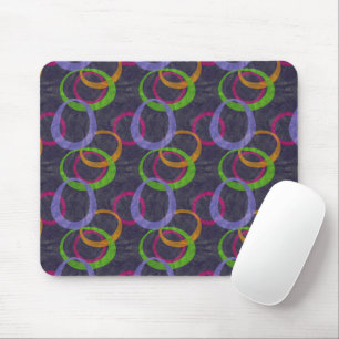 Mod Retro Circles Print Mouse Pad