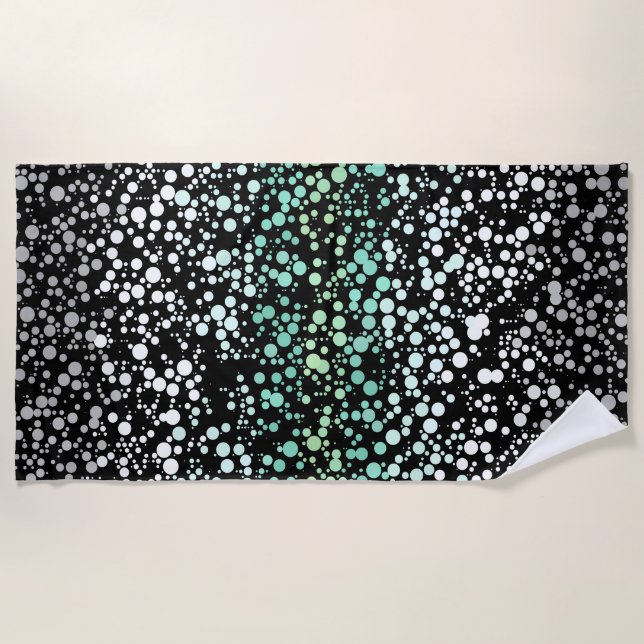 Mod Retro Quirky Groovy Boho Paragender Pride Beach Towel (Front)