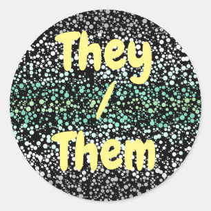 Mod Retro Quirky Groovy Boho Paragender Pride Classic Round Sticker