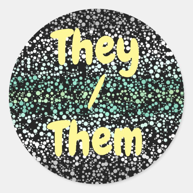 Mod Retro Quirky Groovy Boho Paragender Pride Classic Round Sticker (Front)