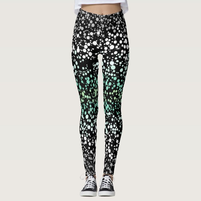 Mod Retro Quirky Groovy Boho Paragender Pride Leggings (Front)