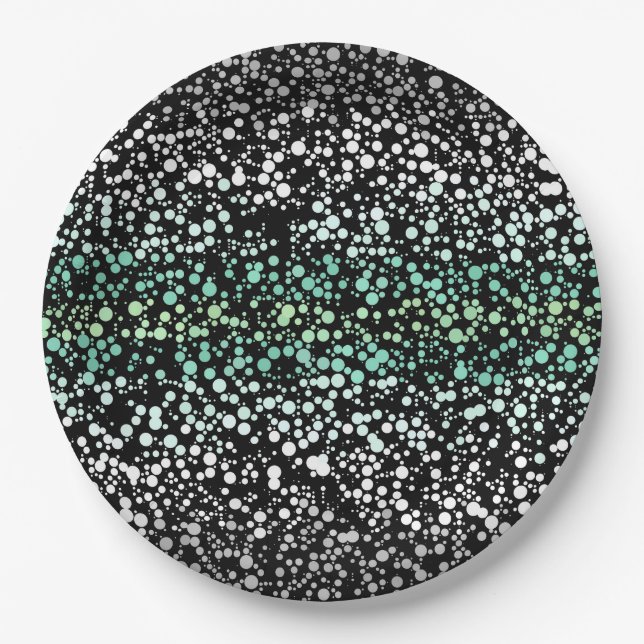 Mod Retro Quirky Groovy Boho Paragender Pride Paper Plate (Front)