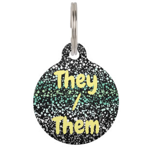 Mod Retro Quirky Groovy Boho Paragender Pride Pet Tag