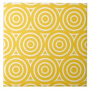 Mod Retro Style Geometric Design Ceramic Tile