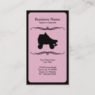 mod roller skate business card