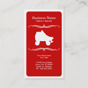 mod roller skate business card