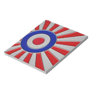 Mod Roundel Sunburst Carbon Fibre Style Notepad