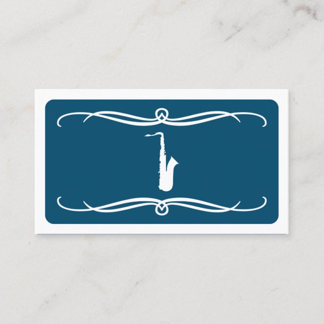 mod saxophone (colour customisable) business card (Front)