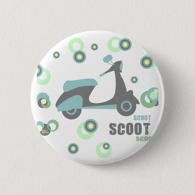 Mod Scooter 6 Cm Round Badge (Front)