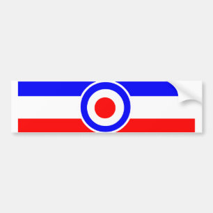 Mod Scooter target with stripes Bumper Sticker