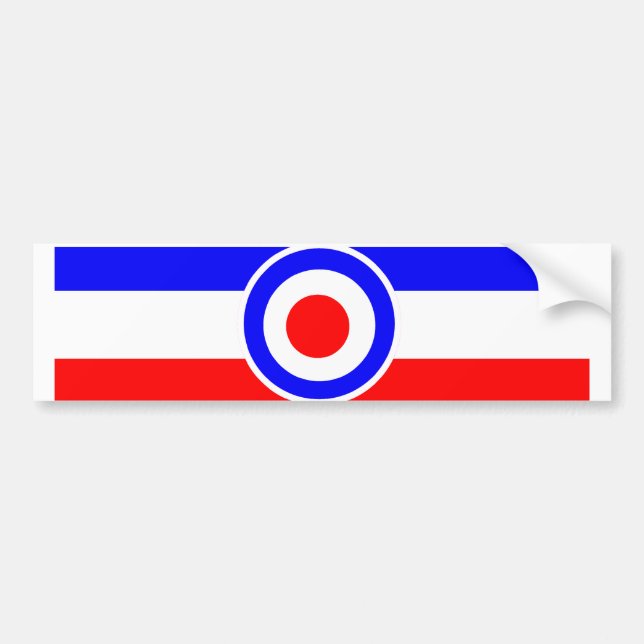 Mod Scooter target with stripes Bumper Sticker (Front)