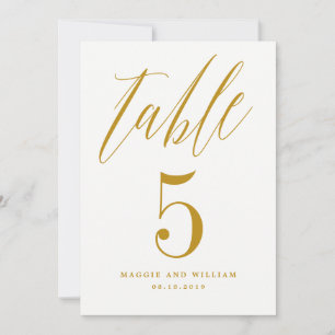 Mod Script Table Number Card Gold