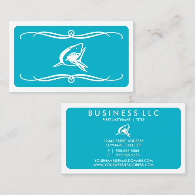 mod shark (colour customisable) business card (Front/Back)