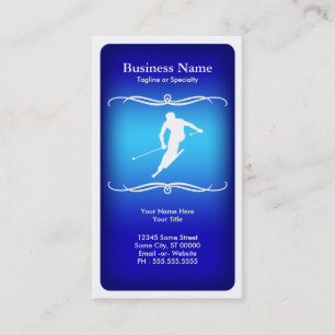 mod ski business card