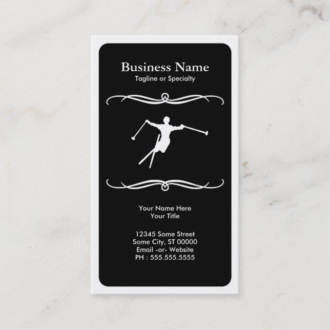 mod ski business card (Front)