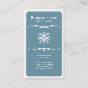 mod snow flake business card