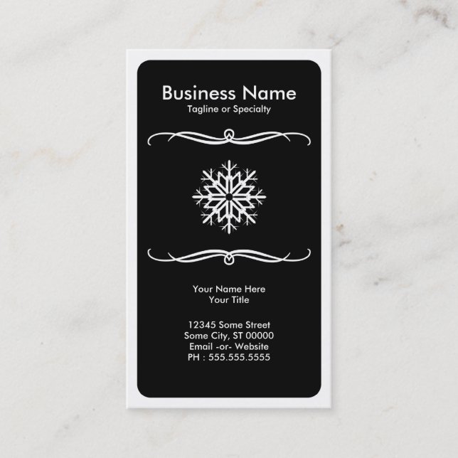 mod snow flake business card (Front)