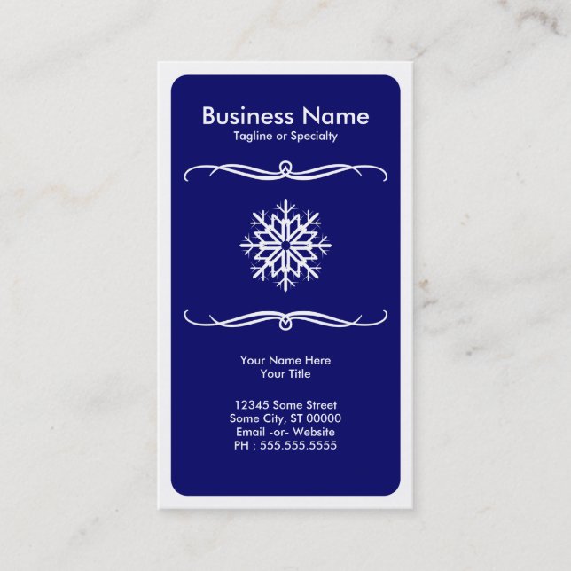 mod snow flake business card (Front)