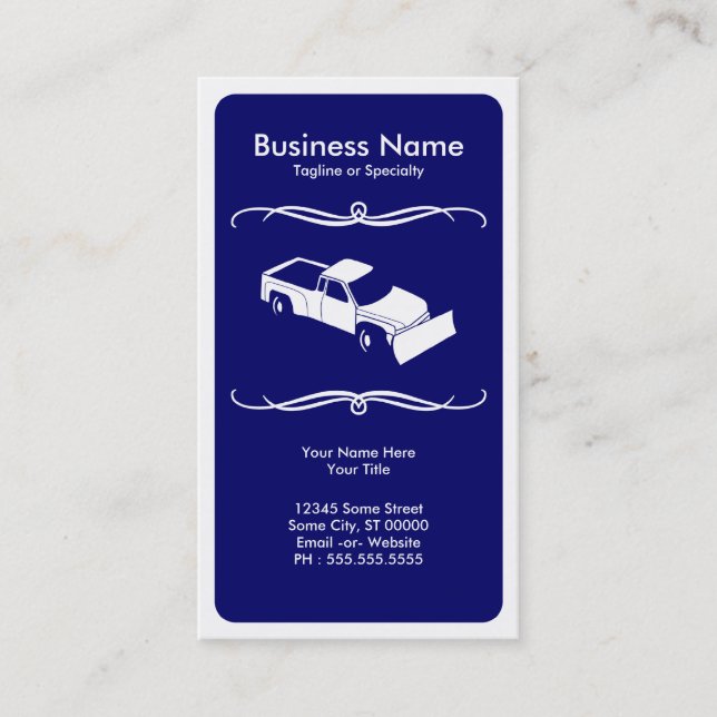 mod snow plough business card (Front)