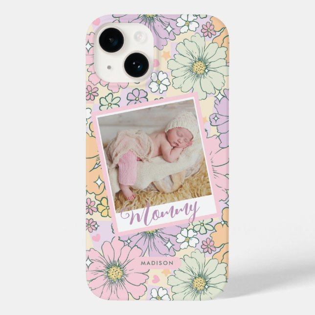 Mod Spring Floral Custom Photo Case-Mate iPhone Case (Back)