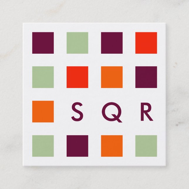 mod squares square business card (Front)