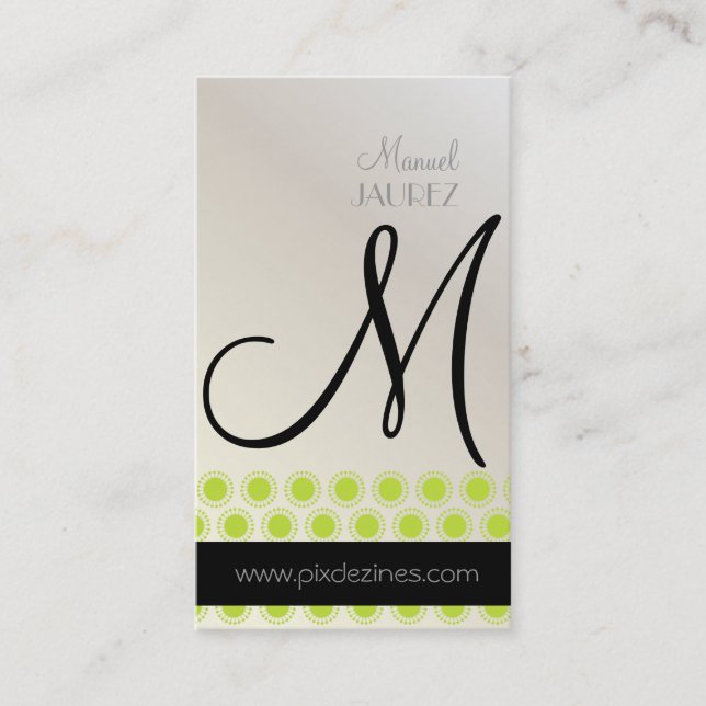 Mod Stars, monogram business  cards (Front)