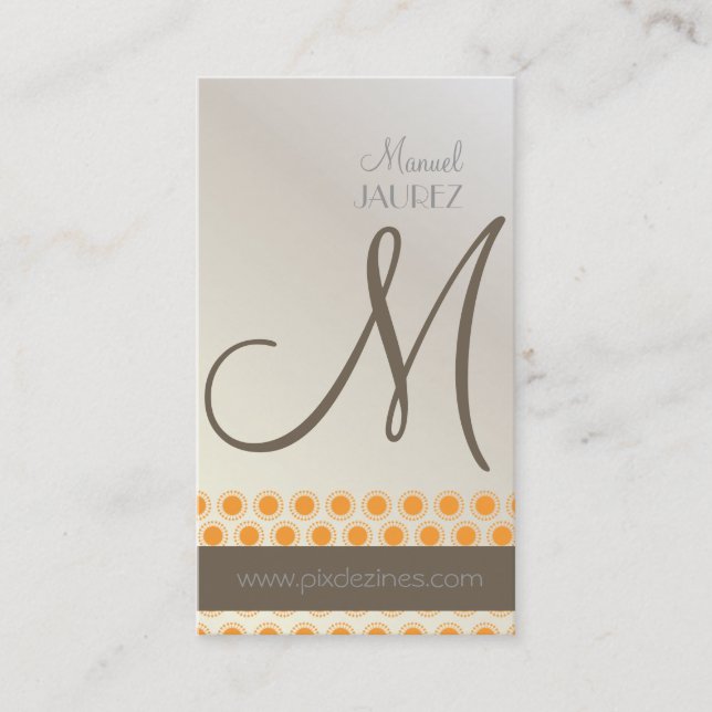 Mod Stars, monogram business  cards (Front)
