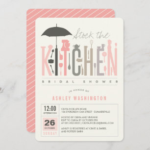 Mod Stock The Kitchen Bridal Shower Party Invite