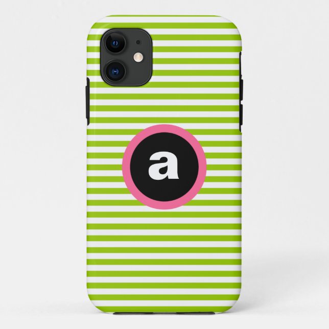 Mod Stripe iPhone 5/5S Case - Green (Back)