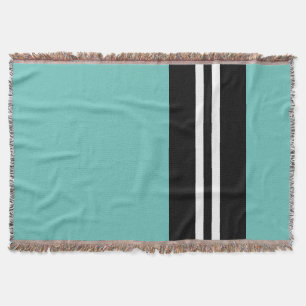 mod striped mint green throw blanket