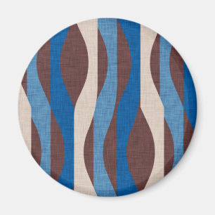 Mod Stripes Blue Magnet