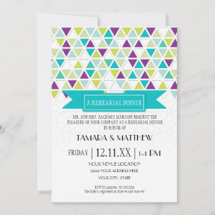 Mod Style Triangle Pattern Triangular Geometric Invitation