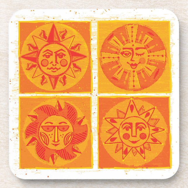 Mod Sun Faces Orange Coaster 2 (Front)
