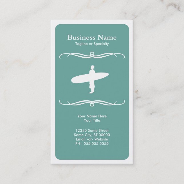 mod surfing business card (Front)