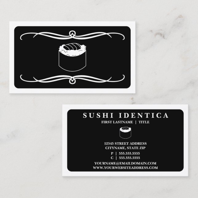 mod sushi business card (Front/Back)