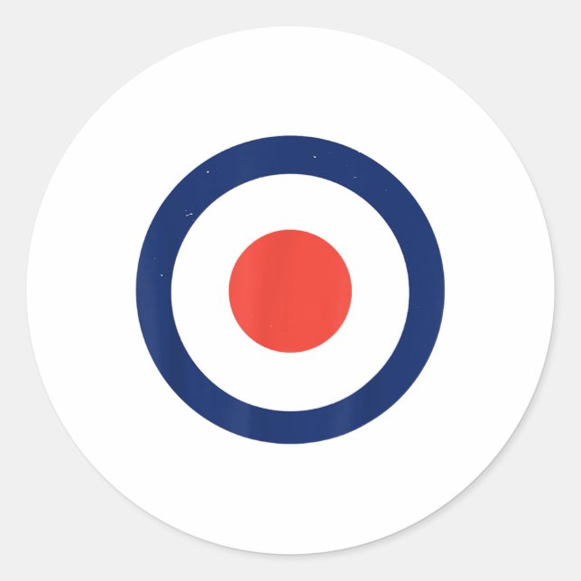 Mod Target Air Force Bullseye Target _1  Classic Round Sticker (Front)